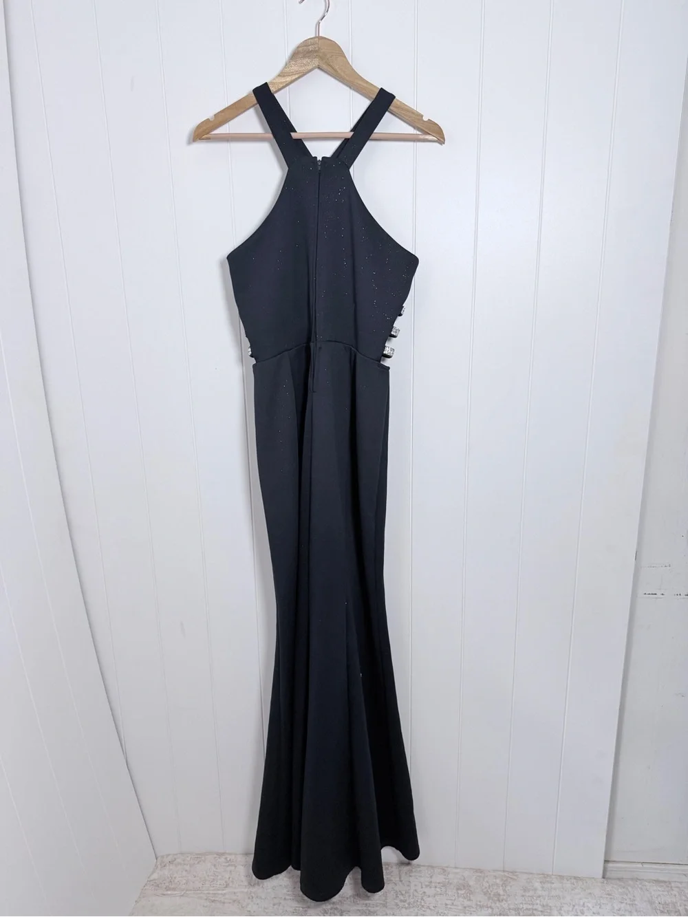 Speechless Black Maxi Skirt with Front Slit Detail